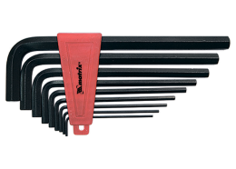Набор ключей имбусовых HEX, 2,0–12 мм, CrV, 9 шт., оксидированные, удлиненные MATRIX
