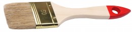 Кисть плоская ТЕВТОН "СТАНДАРТ", светлая натуральная щетина, деревянная ручка, 25мм 01099-025