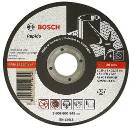 Круг отрезной по нержавеющей стали Bosch прямой ф125х22.2х1мм