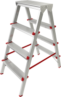 Лестница-стремянка алюминиевая двухсторонняя Новая Высота NV 112 2х4 ступени