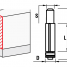 Фреза Зубр Профессионал кромочная прямая с нижним подшипником, D=12,7 мм, рабочая длина-38 мм, хв.-12 мм, d-12,7 мм 28783-12.7-38-12