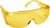 Очки DEXX защитные, поликарбонатная монолинза с боковой вентиляцией, желтые 11051