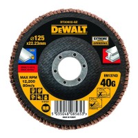 Диск DeWalt лепестковый, ф125х22мм, К40, д\металла, плоский DT 30602