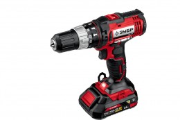 Аккумуляторный шуруповерт 18V ЗУБР ДШУ-185-22 УДАРНЫЙ 2LiOn (2акк.батареи 2,0А/ч крут.момент 40 Н/м,подсветка) ДШУ-185-22