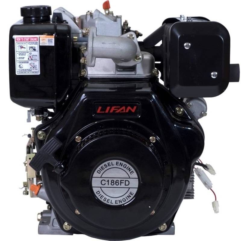 Двигатель LIFAN 12,5 л.с. с катушкой 7А C192FD (дизельный, эл.стартер, цилиндр.вал d=25мм)