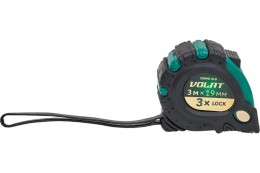 Рулетка ВОЛАТ 3м /19мм. обрезиненный корпус 20040-319