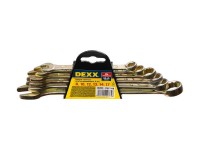 Набор Dexx: Ключи комбинированные гаечные, желтый цинк, 8-17мм, 6шт 27017-H6