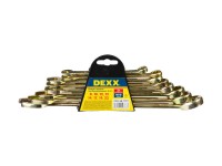 Набор Dexx: Ключи комбинированные гаечные, желтый цинк, 8-22мм, 8шт 27017-H8