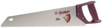 Ножовка Зубр Эксперт по дереву, прямой крупный закаленный зуб, пластмассовая ручка, шаг зуба 5мм, 400мм 15073-40