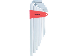 Набор ключей имбусовых HEX, 2–12 мм, CrV, 9 шт., экстра-длин, сатин. MATRIX