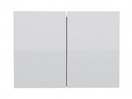 Выключатель двухклавишный Светозар ЭФФЕКТ, без вставки и рамки, цвет светло-серый металлик, 10A/~250B SV-54434-SM