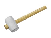 Киянка Зубр Мастер резиновая белая, с деревянной ручкой, 230г 20511-230_z01
