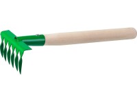 Грабельки РОСТОК садовые с деревянной ручкой, 6 витых зубцов 39611