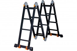 Лестница-трансформер МИ ПРОФИ 4х6 ступени черная большой замок 4х6 МИ ПРОФИ Лестница-трансформер МИ ПРОФИ 4х6 ступени черная большой замок 4х6 МИ ПРОФИ