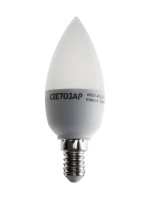 Лампа светодиодная Светозар LED technology, диммируемая, свеча, цоколь E14(миньон), тепл бел свет (2700К), 45 (5Вт), 220В 44501-40-D