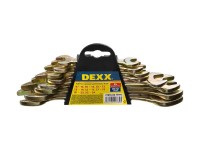 Набор Dexx: Ключи рожковые гаечные, желтый цинк, 8-24мм, 8шт 27018-H8