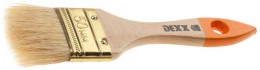 Кисть флейцевая DEXX "ПРАКТИК" , деревянная ручка, натуральная щетина, индивидуальная упаковка, 20мм 0100-020_z02