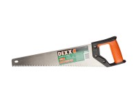 Ножовка Dexx ХОББИ по дереву, двухкомп рукоятка, заточенный разведенный универс зуб, объемная закалка, 5TPI, 400мм 1502-40