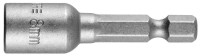 Бита Stayer Profi с торцовой головкой, "Нат-драйвер", магнитная, тип хвостовика - E 1/4", длина 48 мм, 10мм, 1шт 26390-10