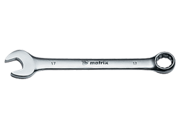 Ключ комбинированный, 19 мм, CrV, матовый хром MATRIX