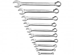 Набор ключей гаечных комбинированных Зубр ПРОФИ, Cr-V сталь, хромированный, 6-24мм, 12шт 27028-H12
