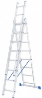 Лестница трехсекционная алюминиевая Сибртех 3 х 8 ступеней