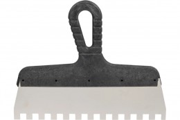 Шпатель фасадный зубчатый 250 мм зуб 10х10мм ВОЛАТ 35050-2510 Шпатель фасадный зубчатый 250 мм зуб 10х10мм ВОЛАТ 35050-2510