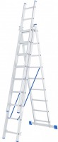 Лестница трехсекционная алюминиевая Сибртех 3 х 9 ступеней