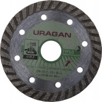 Круг отрезной алмазный Uragan "ТУРБО", для УШМ, 200х22,2мм 909-12131-200