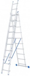 Лестница трехсекционная алюминиевая Сибртех 3 х 10 ступеней