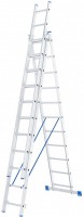 Лестница трехсекционная алюминиевая Сибртех 3 х 11 ступеней