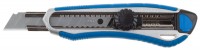 Нож Зубр"ЭКСПЕРТ", двухкомпонентный корпус, с механическим фиксатором, с сегментированным лезвием 18 мм, сталь У8А. 09178