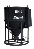 Бадья для бетона Zitrek БН-2.0 (лоток) 1550х1550х2180мм, 330кг. 021-1066