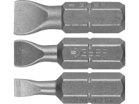 Набор бит Зубр, кованые, хромомолибденовая сталь, тип хвостовика C 1/4, 25мм, SL4,5, SL5,5, SL8, 3 предмета 26009-SL-H3
