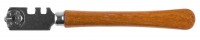 Стеклорез Kraftool роликовый, 6 режущих элементов, с деревянной ручкой 3367_z01