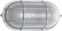 Светильник уличный Светозар влагозащищенный с решеткой, овал, цвет белый, 60Вт SV-57205-W