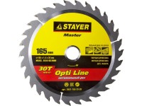 Диск пильный Stayer Master OPTI-Line по дереву, 165x20мм, 30T 3681-165-20-30