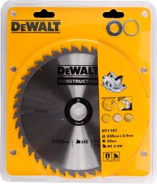 Диск пильный DeWalt ф235х30х1.7мм, 40зуб, для диск пил, для стр материалов DT 1157