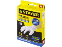 Перчатки Stayer Profi нитриловые экстратонкие, XL, 10шт 11204-XL