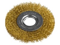 Щетка дисковая Stayer PROFESSIONAL, для УШМ, витая стальная латунированная проволока 0,3мм, 100мм/22мм 35122-100