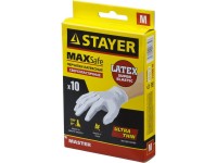 Перчатки Stayer Master латексные экстратонкие, M, 10шт 11206-M