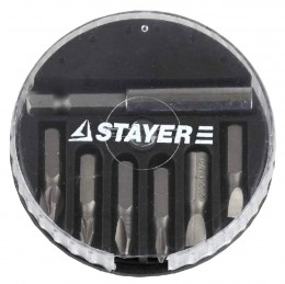 Набор Stayer Биты Master с магнитным адаптером в круглом мини-боксе, PH1, PH2, PZ1, PZ2, SL4,5, SL5,5, 7 пред 2607-H7_z01