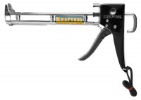Пистолет для герметика Kraftool Industie, полукорпусной, хромированный, 320мл 06671_z01