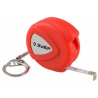 Рулетка-фонарик Зубр Мастер, компактная, с кольцом для ключей, 2мх6мм 34146-02