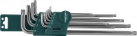 Набор ключей торцевых TORX® удлиненных с центрированным штифтом Т9-50, 10 предметов Jonnesway H08S110S