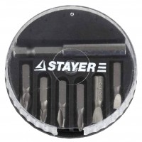 Набор Stayer Биты Master с магнитным адаптером в круглом мини-боксе, TORX 10,15,20,25,30,40, 7 пред 26077-H7