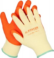 Перчатки Stayer Expert  рабочие с рельефным латексным покрытием, 10 класс, L-XL 11407-XL