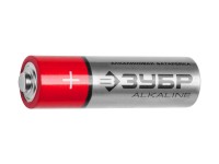 Батарейка Зубр Alcaline щелочная (алкалиновая), "AA", 1,5В, 4шт 59223-4C
