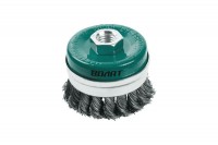 Щетка на УШМ ВОЛАТ чашка 75ммХМ14 витая проволока 81040-75