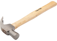 Молоток-гвоздодер, 225 г, боек 22 мм, деревянная рукоятка SPARTA
